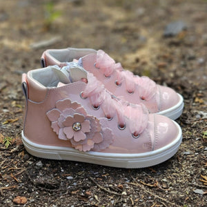 Andanines Pink Patent Hi-Top Boot 252506-4