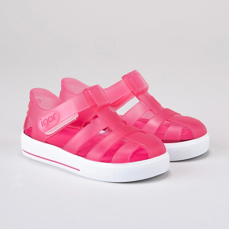 Igor Star fuchsia jelly sandal
