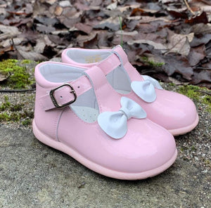 Andanines 202848 Pink Patent White Bow