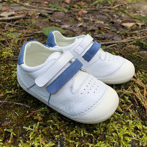 Andanines Pre-Walkers 201189 White/Navy Leather