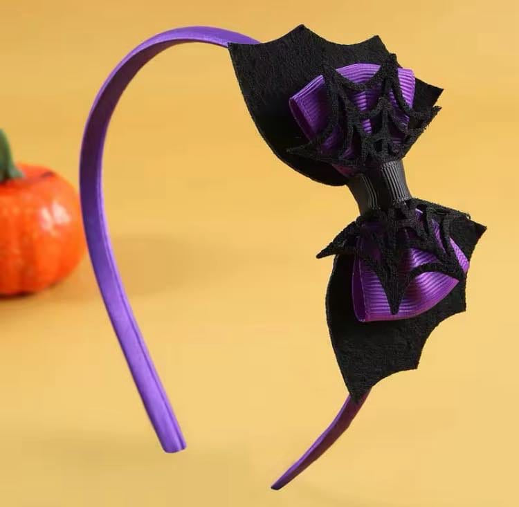Halloween Purple Web Hairband