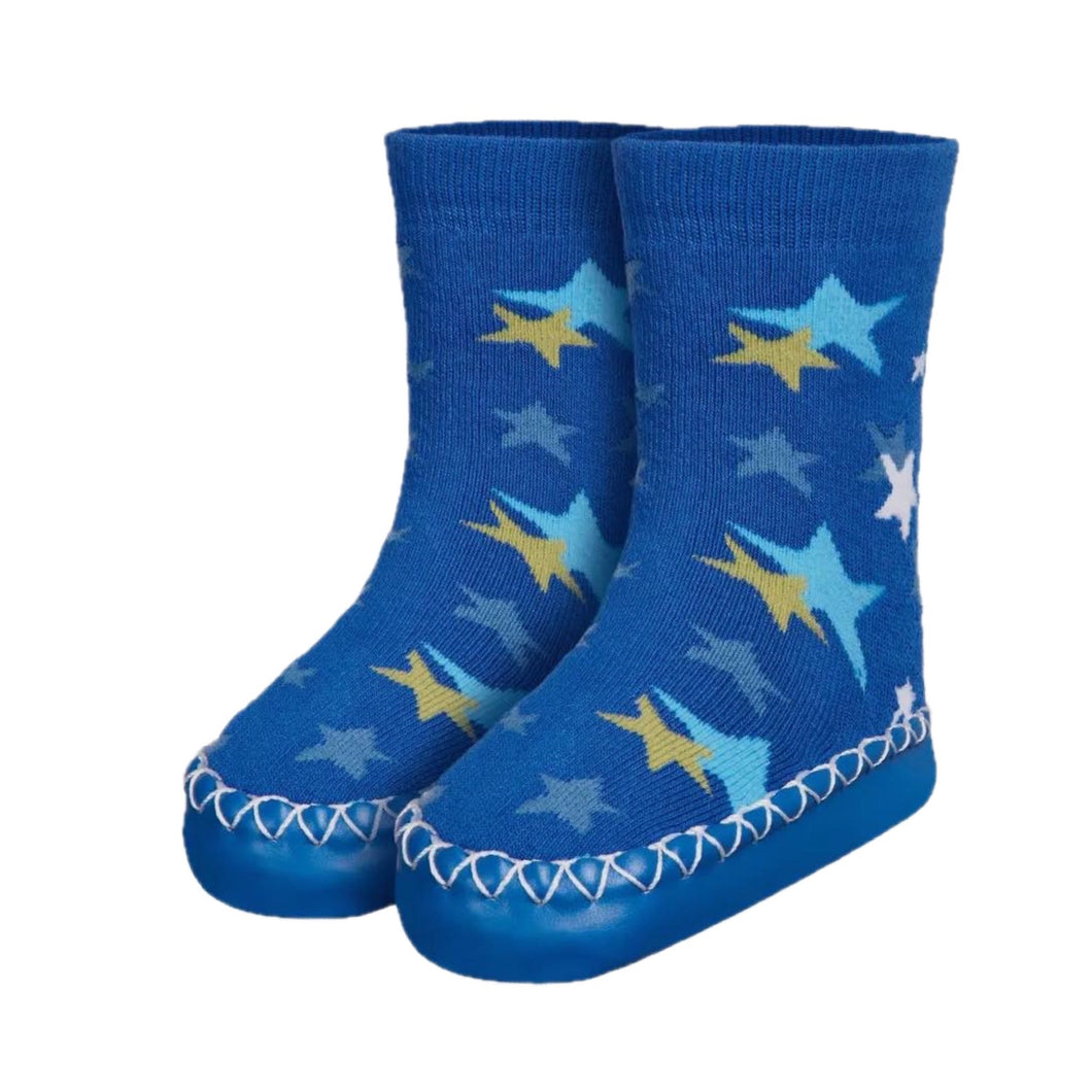 Playshoes Navy Star Slipper Socks