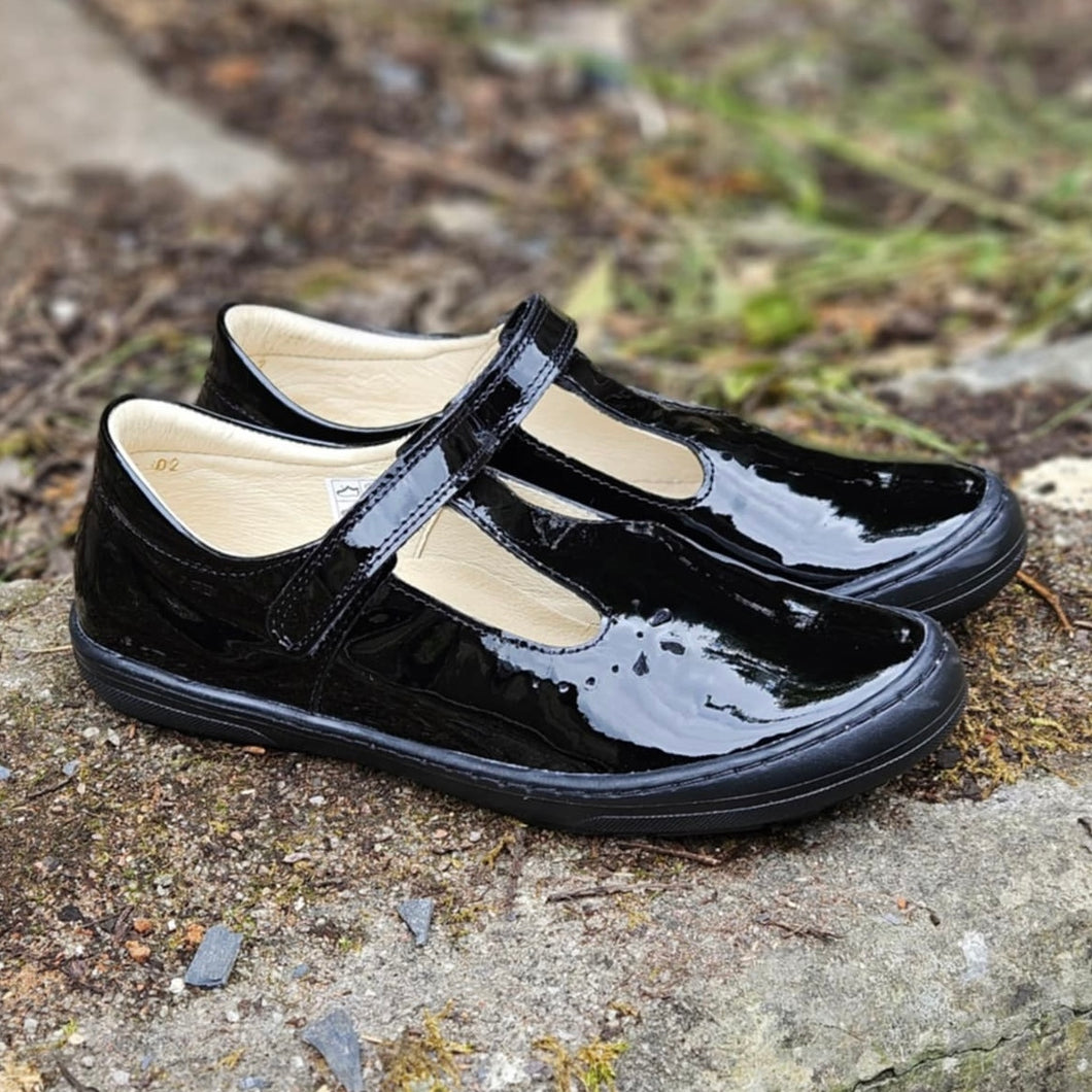 Froddo School Shoe Mia T Black Patent