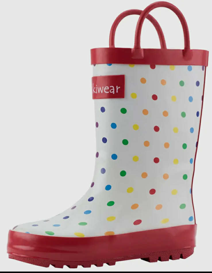 Oaki Rainbow Polka Dot Wellie