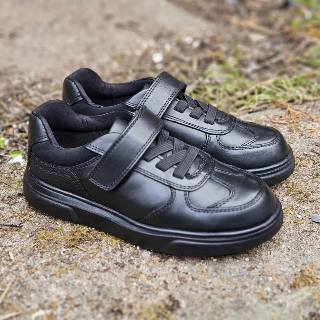 Term School Shoe Hugo Black Leather