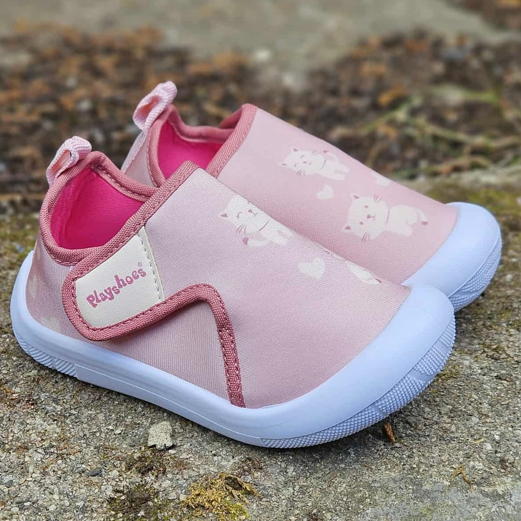 Playshoes Pink Slippers Cats