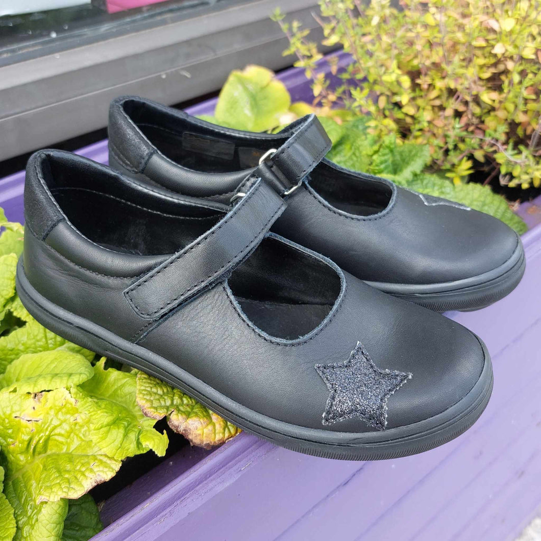 Bopy Sefastar Black Leather School Shoes