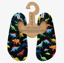 Load image into Gallery viewer, Slipfree Dinosaurs Black Swim Shoe
