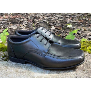 Term Black Leather School Shoe Finn