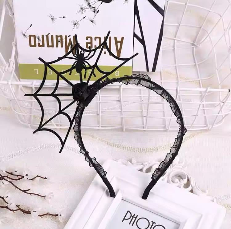 Halloween Black Spiderweb Hairband