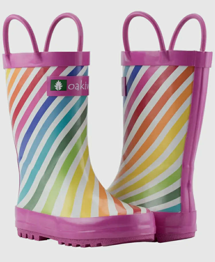 Oaki Rainbow Stripes Wellies