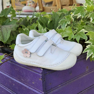 Andanines White Leather Pre-Walker 242204