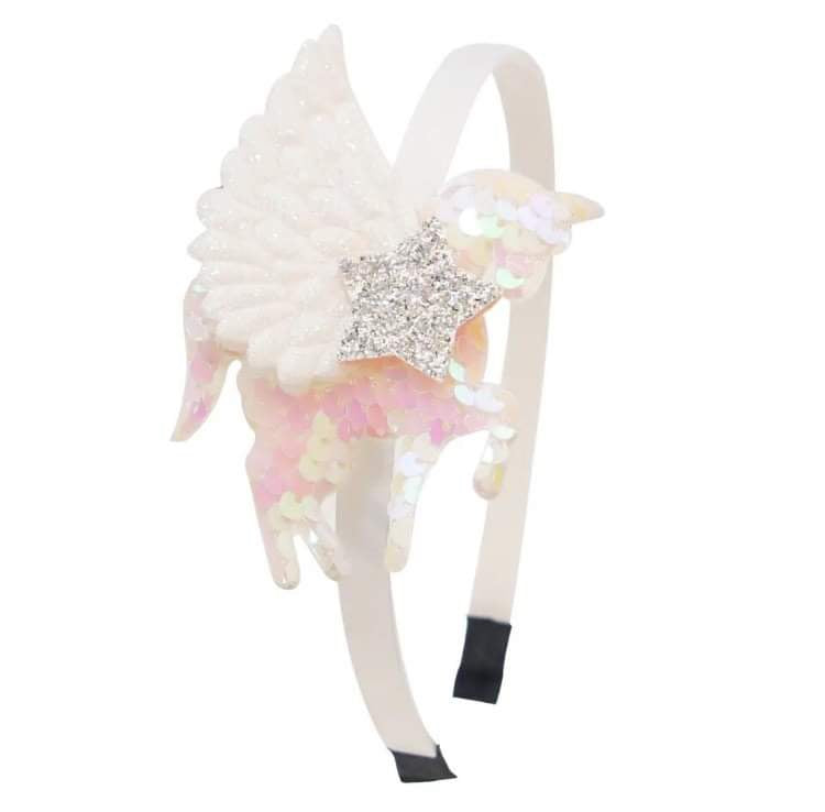 Unicorn & Star Sequins Hairband White