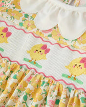 Load image into Gallery viewer, Rylee Faith Easter Yellow Chick Embroidery Floral Dress
