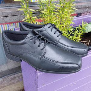 Term Edward Black Leather School Shoes