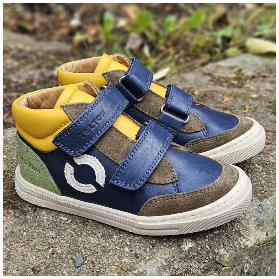 Telyoh Tom Logo High Dark Blue/Multi Hi-Top Boot