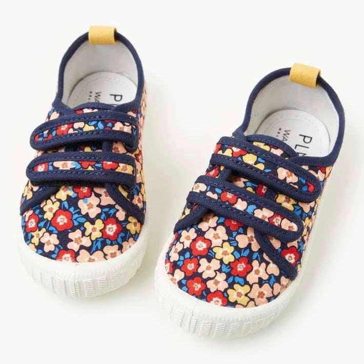 Walnut Navy Canvas Shoe Play Ben Fields
