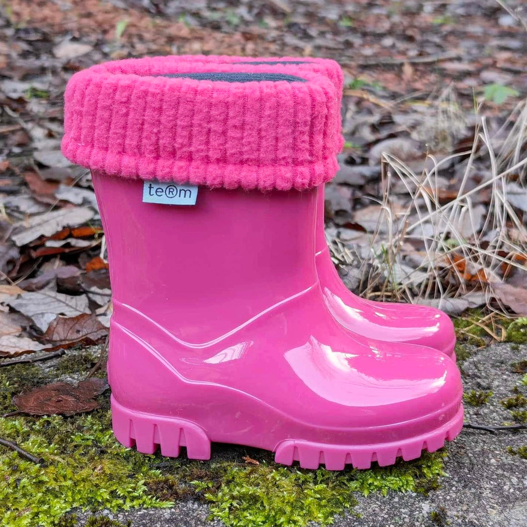 Term Pink Wellies With Removable Lining