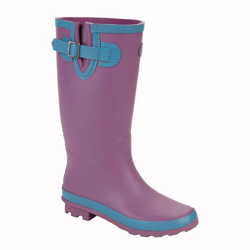 Purple Adjustable Leg Wellies