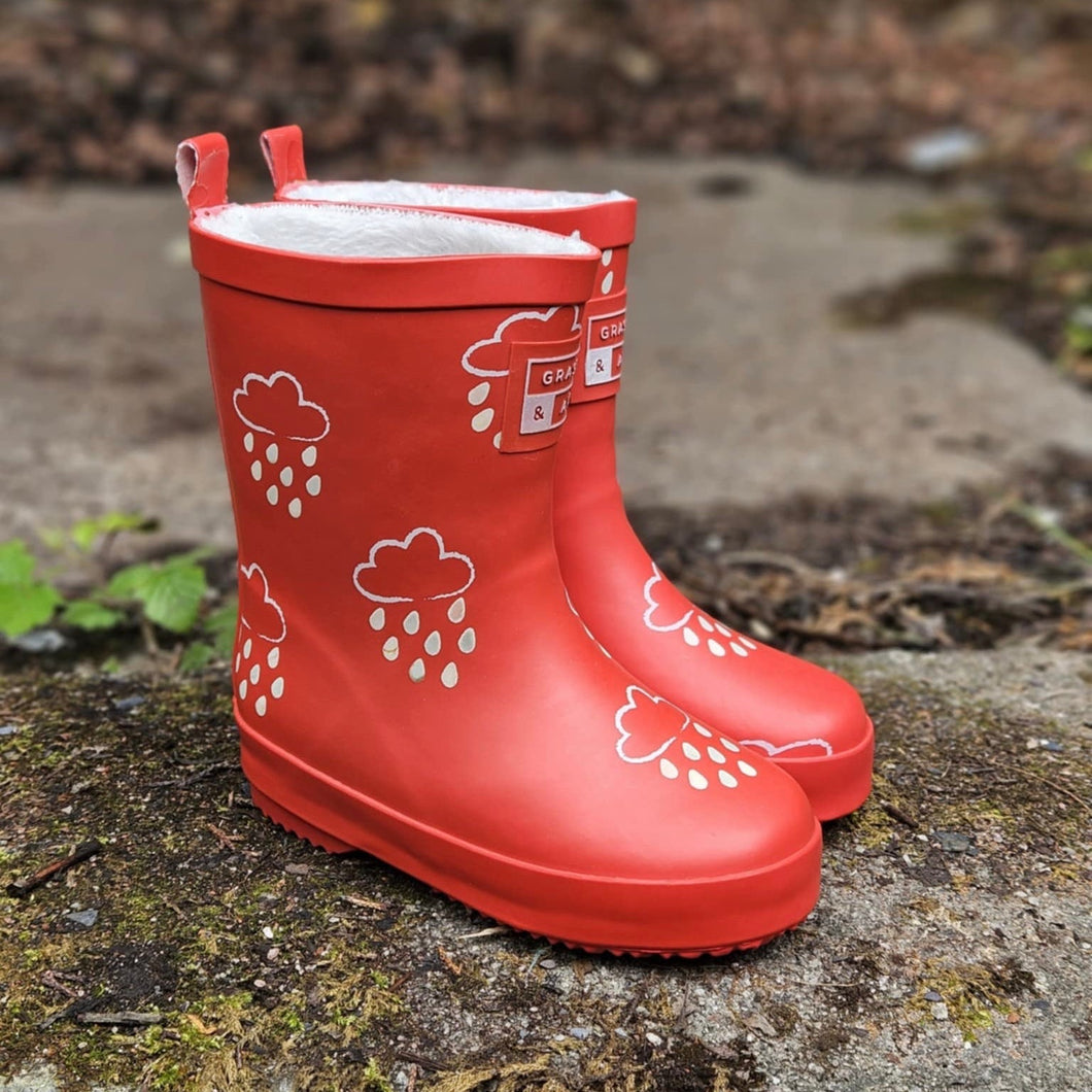 Grass & Air Wellies Red