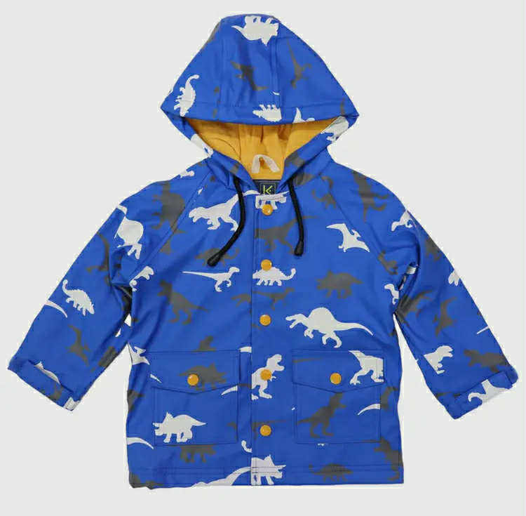 Korango Dino Blue Colour Change Raincoat