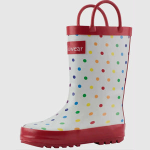 Oaki Rainbow Polka Dot Wellie