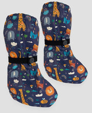 Load image into Gallery viewer, Heckbo Rain Socks Navy Jungle
