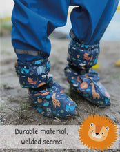 Load image into Gallery viewer, Heckbo Rain Socks Navy Jungle
