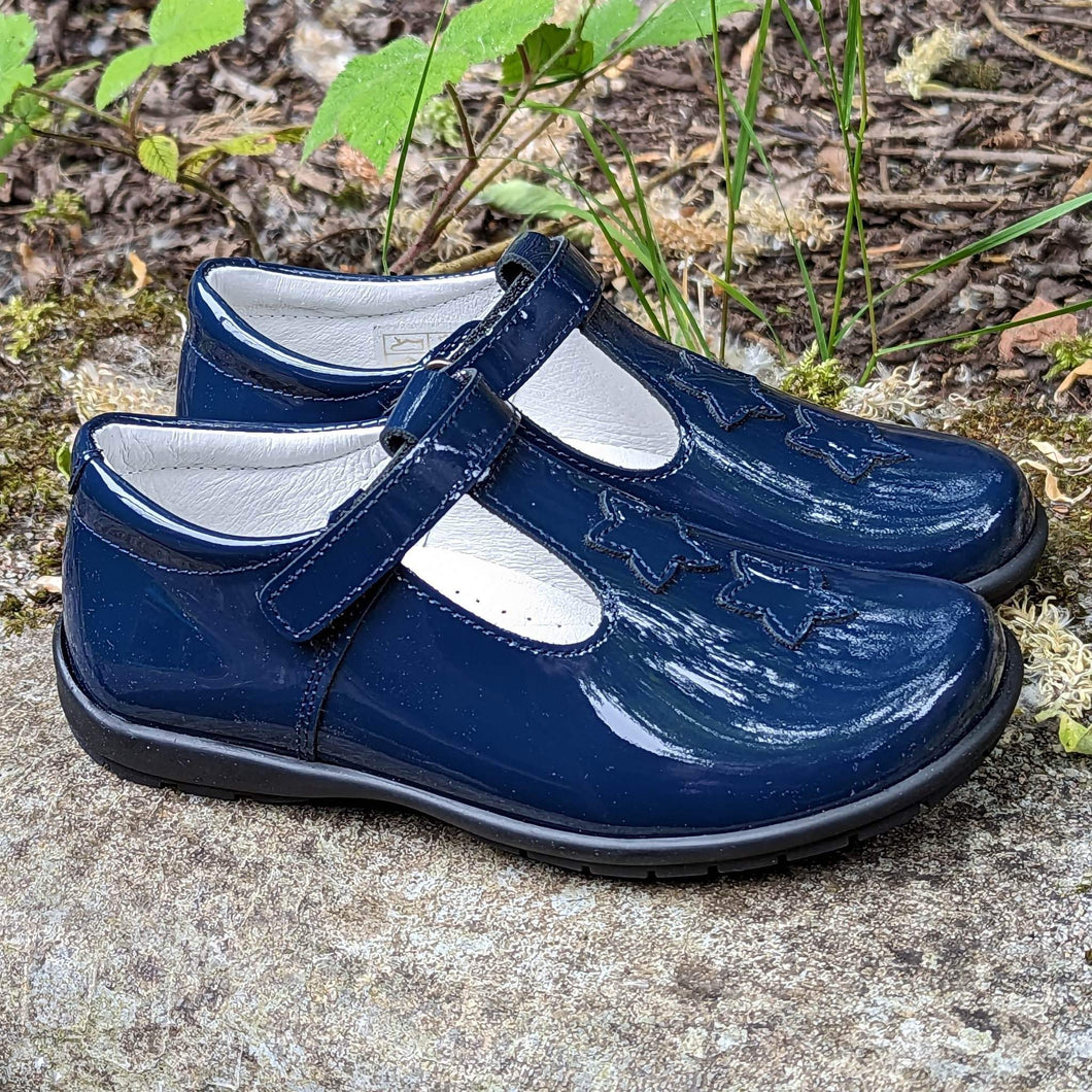Andanines Navy Patent School Shoe 232676 – Susie Sam children's