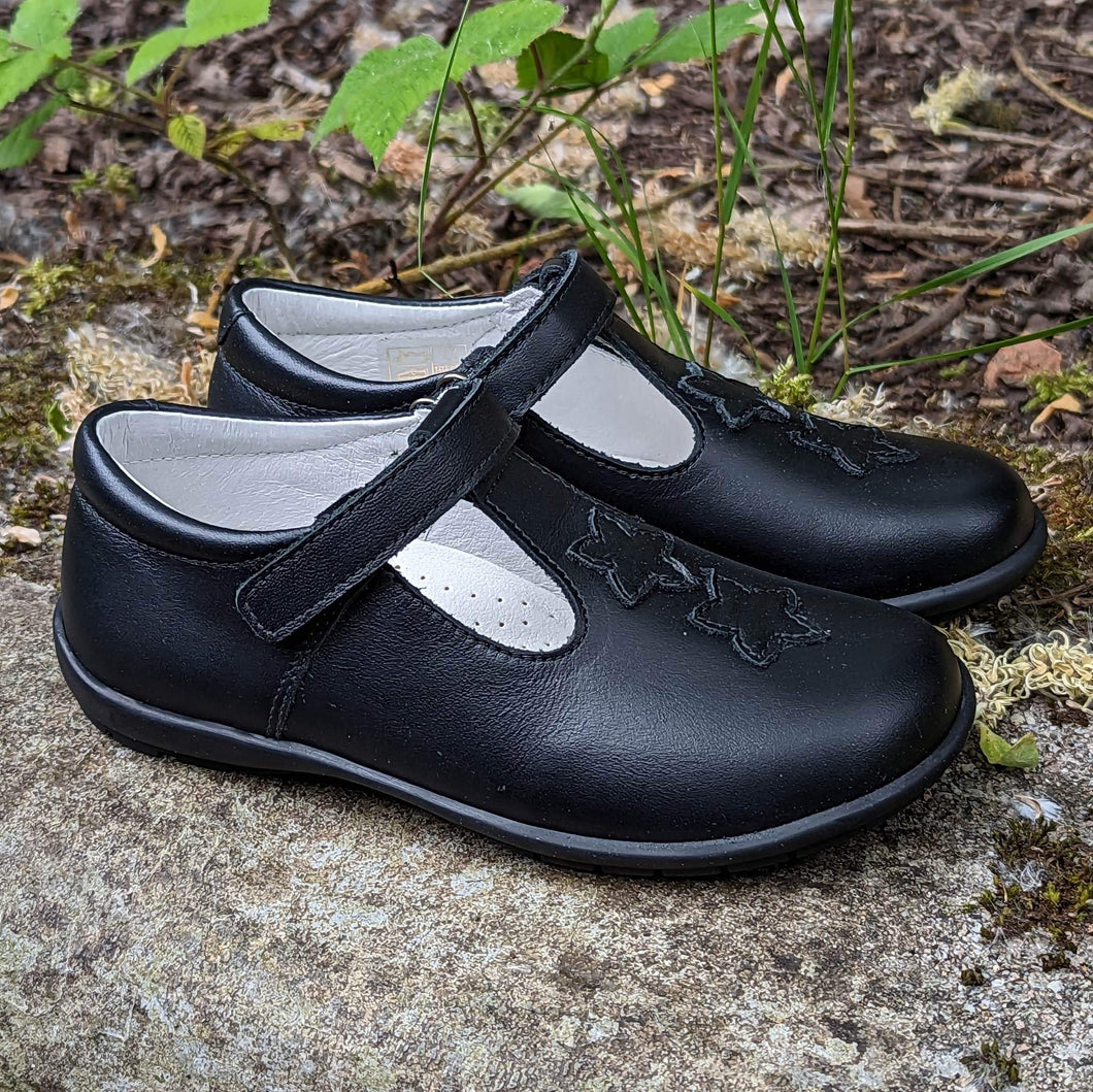 Andanines 232676-9 Black Leather School Shoes