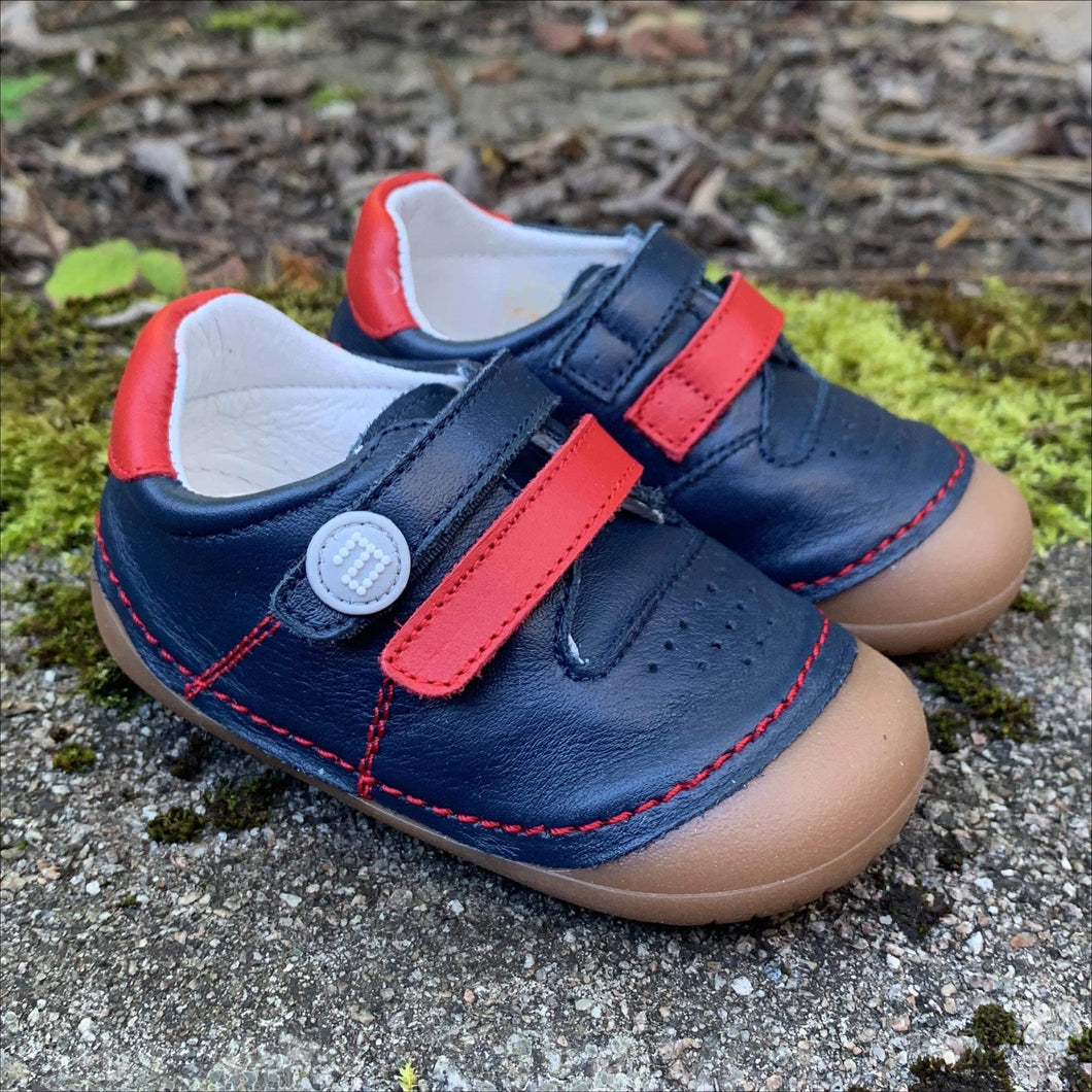 Andanines Pre-Walker 201189 Navy / Red Leather
