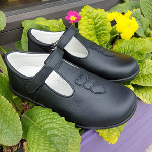 Andanines 212594-7 Black Leather School Shoes