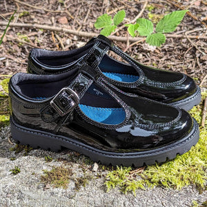 Term Emily Black Patent School Shoes