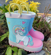 Load image into Gallery viewer, Unicorn Wellies Mint Pink
